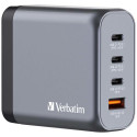 Verbatim GNC-140 GaN Charger 140W with 2 x USB-C PD 140W / 1 x USB-C PD 20W / 1 x USB-A QC 3.0 (EU/U