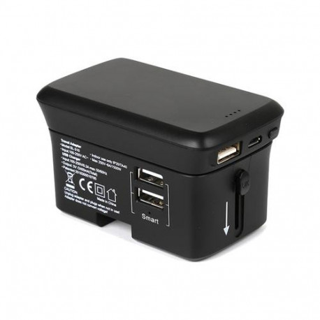 RealPower TravelCharge-4k Universal Black USB Wireless charging Indoor, Outdoor