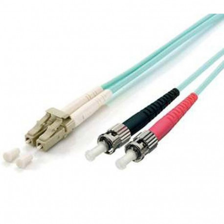Equip LC/ST Fiber Optic Patch Cable, OM3, 1m