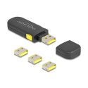 DeLOCK 22031 port blocker Port blocker + key USB Type-A Black, Yellow 1 pc(s)