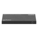 Manhattan HDMI Splitter with downscaling 4-Port , 4K@60Hz, Displays output from x1 HDMI source to x4