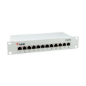Equip 12-Port Cat.6 Shielded Patch Panel, Light Grey