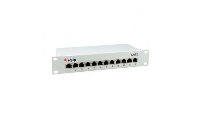 Equip 12-Port Cat.6 Shielded Patch Panel, Light Grey