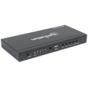Manhattan 1080p 4-Port HDMI Multiviewer Switch, Switch with Four Inputs on One Display, Video Bandwi