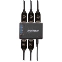 Manhattan HDMI Splitter 4-Port (Compact), 4K@30Hz, Displays output from x1 HDMI source to x4 HD disp