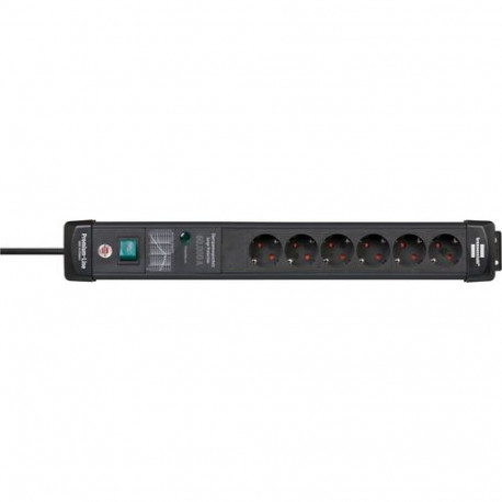 Brennenstuhl 1951160402 power extension 5 m 6 AC outlet(s) Indoor Black