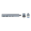 Manhattan USB-C &amp; USB-A Combo Dock/Hub, Ports (4): USB-A (x2) and USB-C (x2), 5 Gbps (USB 3.