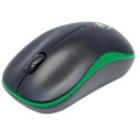 Manhattan Success Wireless Mouse, Black/Green, 1000dpi, 2.4Ghz (up to 10m), USB, Optical, Three Butt