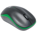 Manhattan Success Wireless Mouse, Black/Green, 1000dpi, 2.4Ghz (up to 10m), USB, Optical, Three Butt