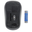 Manhattan Success Wireless Mouse, Black/Green, 1000dpi, 2.4Ghz (up to 10m), USB, Optical, Three Butt