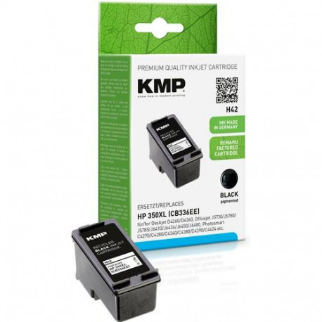 KMP Patrone HP CB336EE Nr.350XL black 1000 S. H42 refilled