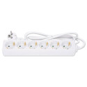 Manhattan Power Distribution Unit EU (2-pin), x6 gang/output, 2m cable, 16A, White, Extension Lead,  Manhattan Power Distribution Unit EU (2-pin), x6 gang/output, 2m cable, 16A, White, Extension Lead,