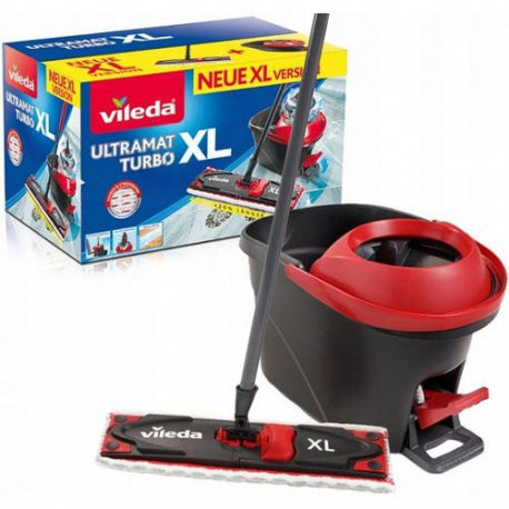 Vileda Ultramat Turbo XL mop Dry&wet Microfiber Black, Red