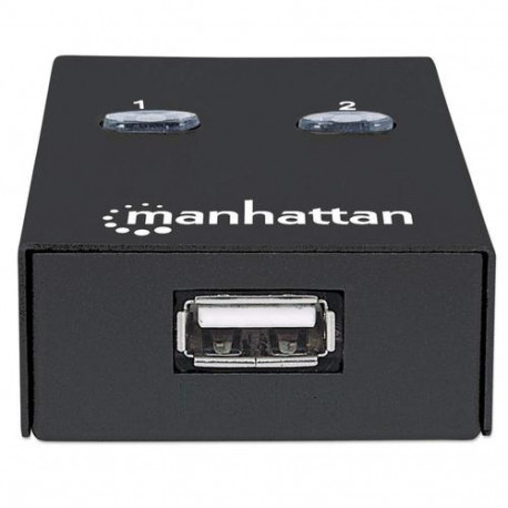Manhattan USB-A Automatic Sharing Switch, 2x USB-B Ports, 480 Mbps (USB 2.0), Dual Control (Auto-Sen