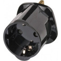 Brennenstuhl Travel Adapter earthed/GB power plug adapter Type G (UK) Type F Black