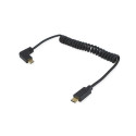 Equip USB 2.0 C to C 90°angled Coiled Cable, M/M, 1 m