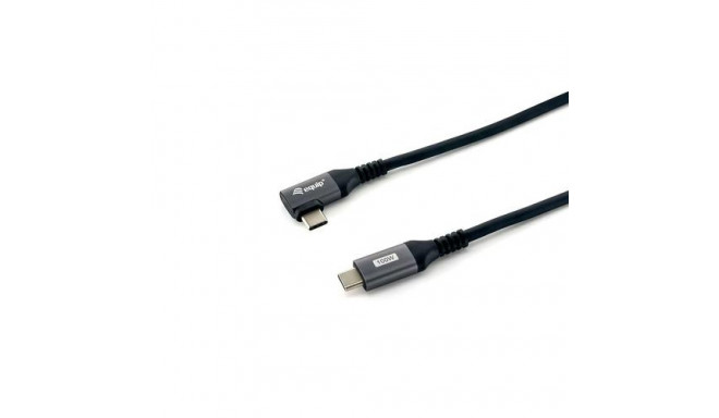 Equip USB 2.0 C to C 90° angled Cable, M/M, 1.0m, 100W with Emark chispet