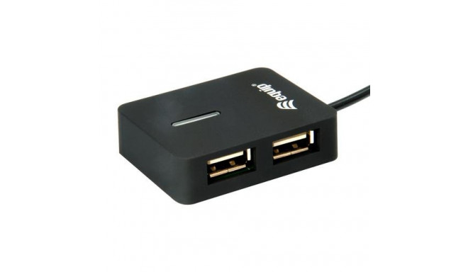 Equip 128952 interface hub USB 2.0 480 Mbit/s Black