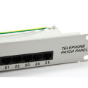 Equip 25-Port Cat.3 RJ45 ISDN Patch Panel, Light Grey