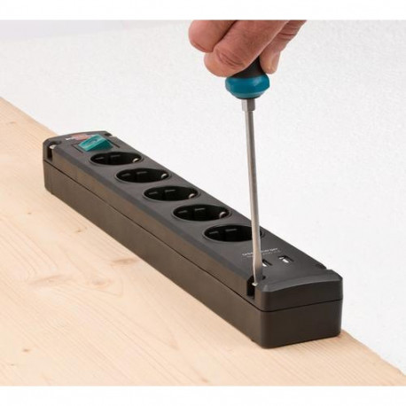 Brennenstuhl Bremounta power extension 3 m 5 AC outlet(s) Indoor Black