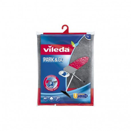 Vileda Park+Go Ironing board top cover Cotton, Foam, Polyurethane Black, Red