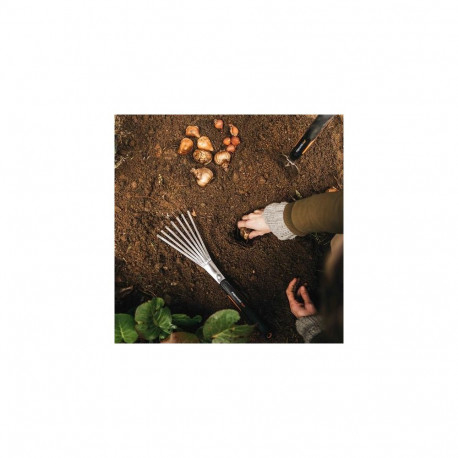 Fiskars 1027044 rake Hand rake Black, Silver Steel
