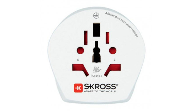 Skross 1.500210-E power plug adapter Type F Universal White