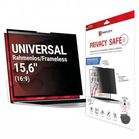 Displex PRIVACY SAFE removable 2-way privacy filter for Laptop/ Notebook (randlos/frameless) 15,6&am