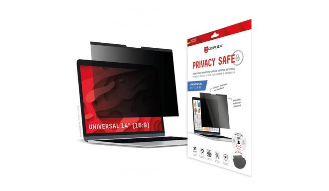 Displex PRIVACY SAFE magnetic 2-way privacy filter for Laptop/ Notebook 14&#039;&#039; (16:9