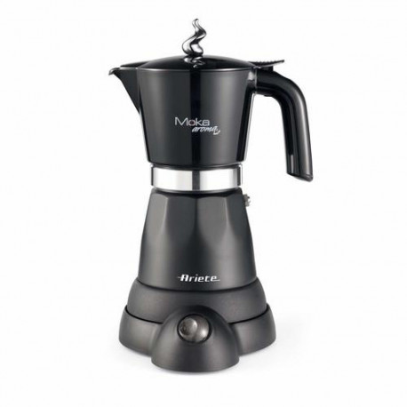 Ariete 1368 Moka Aroma, Electric Moka Pot, 4/6 cups, 480 W, Auto Shut Off, Maintains Temperature at 