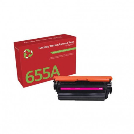 Everyday™ Magenta Remanufactured Toner by Xerox compatible with HP 655A (CF453A), Standard capacity