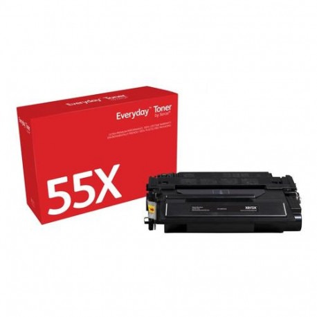 EverydayTM Black Toner by Xerox compatible with HP 55X (CE255X), High capacity