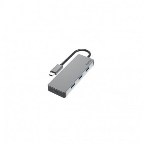 Hama 00200105 interface hub USB 3.2 Gen 2 (3.1 Gen 2) Type-C 10000 Mbit/s Grey
