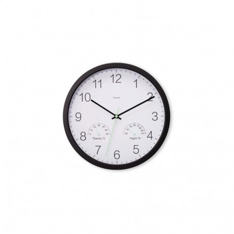 Hama Santorini Quartz clock Round Black, White