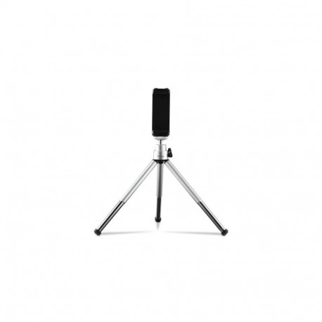 Hama Fancy 2in1 Mini Tripod for Mobile Phone &amp; Camera (¼), Travel Tripod, 16cm, silver