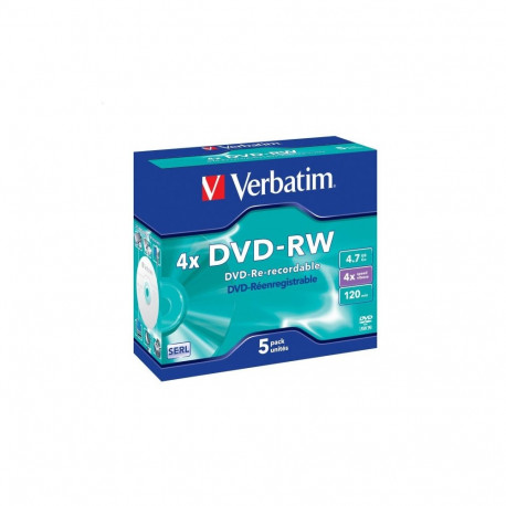 VERBATIM DVD-RW 4,7GB 4X JEWEL CASE*5 43285