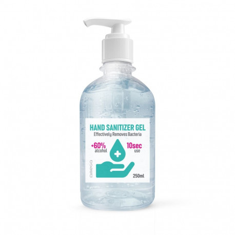 OMEGA HAND SANITIZER 250ML BOTTLE WITH PUMP +60% ALCOHOL [45318]