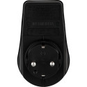 REV Adapter w. switch IP44 black-green