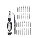 JAKEMY JM-8189A 32in1 Screwdriver with Precision Tweezers (Black)