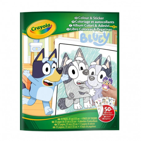 CRAYOLA BLUEY Värvimis- ja kleepimisraamat