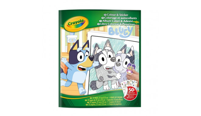 CRAYOLA BLUEY Värvimis- ja kleepimisraamat