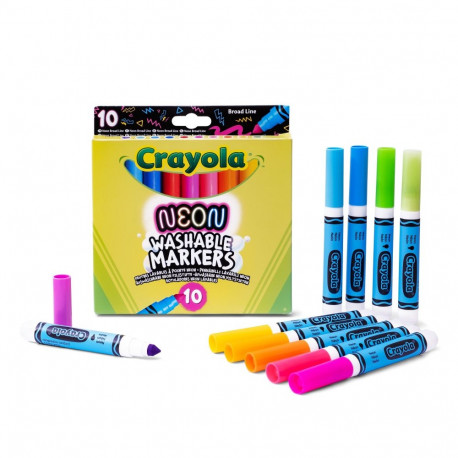 CRAYOLA Pestavad neoonmarkerid, 10 tk