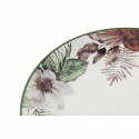 Flat plate DKD Home Decor Flowers Porcelain (27 x 27 x 2 cm)