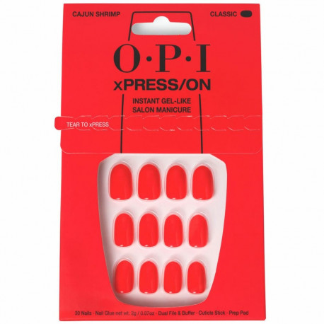 False nails Opi #Cajun Shrimp Cajun Shrimp 30 Pieces