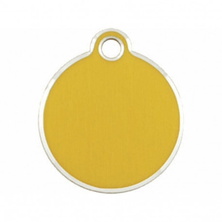 Identification plate for collar Imarc Circle Yellow Golden