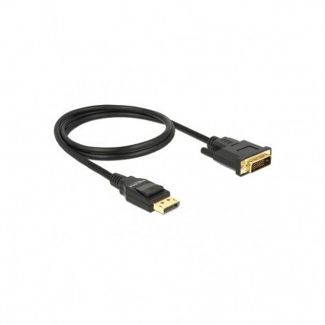 "DELOCK Kabel Displayport 1.2 Stecker > DVI 24+1 Stecker Passiv 1 m schwarz"