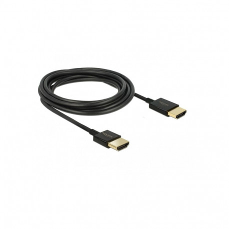"DELOCK Kabel High Speed HDMI mit Ethernet - HDMI-A Stecker > HDMI-A Stecker 3D 4K 0.25 m Slim High 