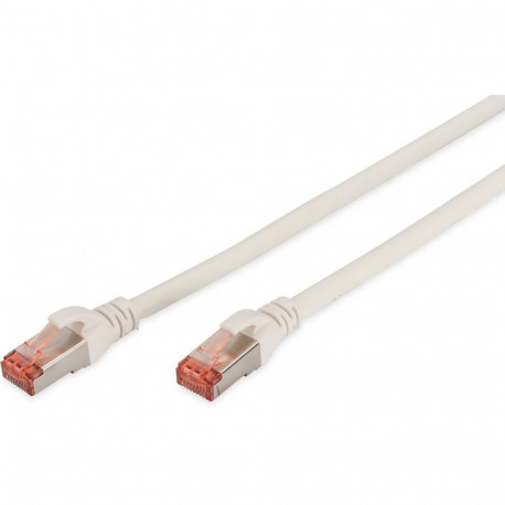 "DIGITUS Patchkabel Cat6 S/FTP 2xRJ45 1.0m weiß Hebelschutz"