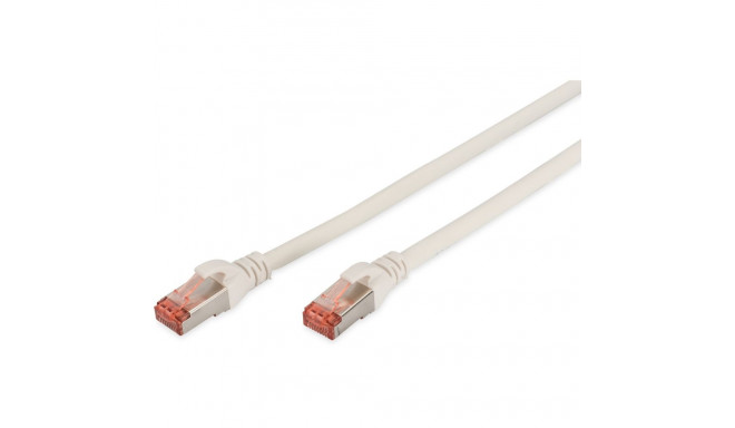 "DIGITUS Patchkabel Cat6 S/FTP 2xRJ45 1.0m weiß Hebelschutz"