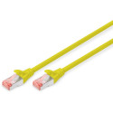 "DIGITUS Patchkabel Cat6 S/FTP 2xRJ45 1.0m gelb Hebelschutz Polybeutel"